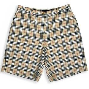Vintage 90s Burberry Golf Nova Check Shorts Women - Size 8